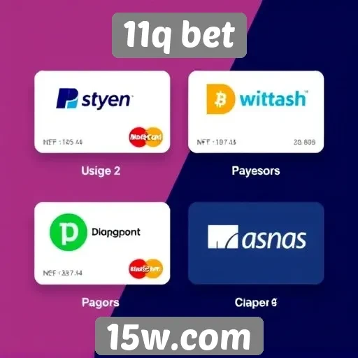 Métodos de pagamento disponíveis na 11q bet